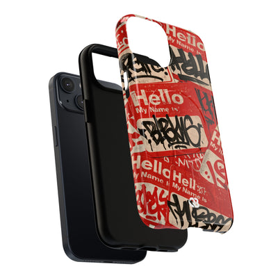 Slap Tag Collage · Tough 2.0 Magnetic Phone Case for iPhone · Red