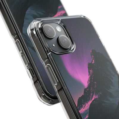 Arctic Aurora Summit · Clear Impact Magnetic Phone Case for iPhone · Black