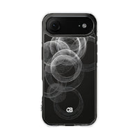 Black Impact MagSafe Phone Case for iPhone - Kinetic Wireframe Orbit