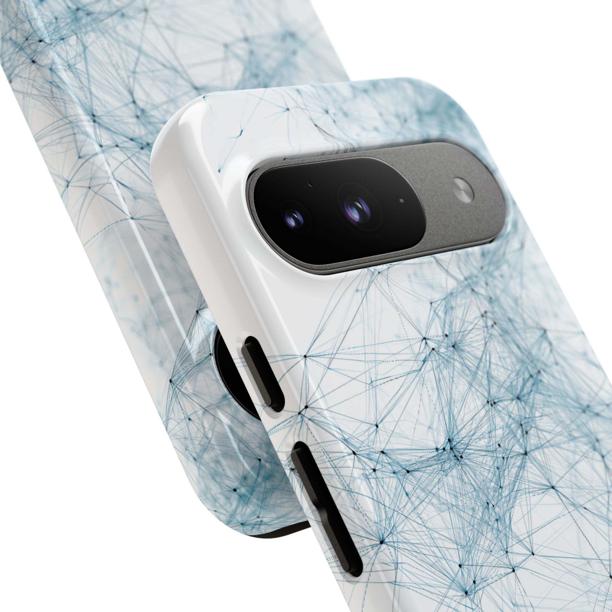 Blue Tough Phone Case for Google Pixel - Glacial Neural Web