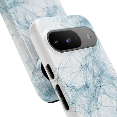 Blue Tough Phone Case for Google Pixel - Glacial Neural Web