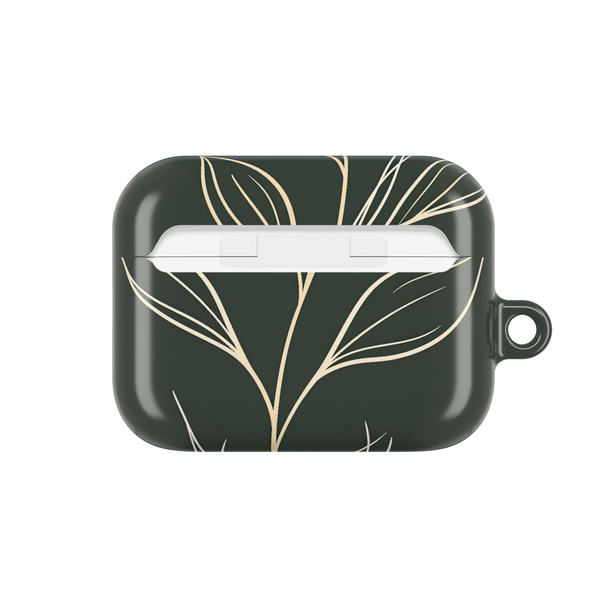Minimal Botanical Stem · Hard Case for AirPods & AirPods Pro · Green