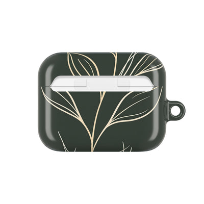 Minimal Botanical Stem · Hard Case for AirPods & AirPods Pro · Green