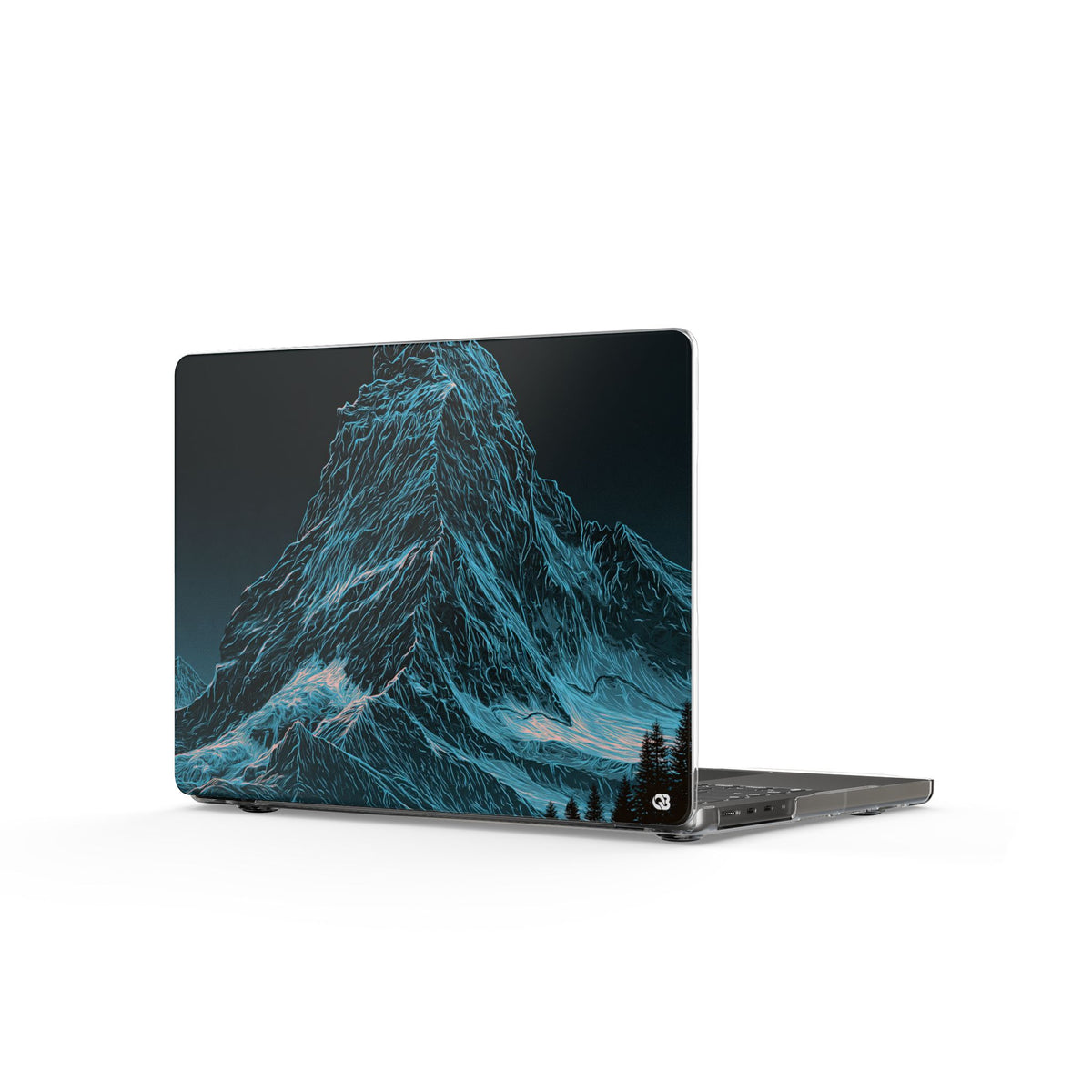 Glacial Alpine Peak · Clear Hard Case for MacBook · Blue