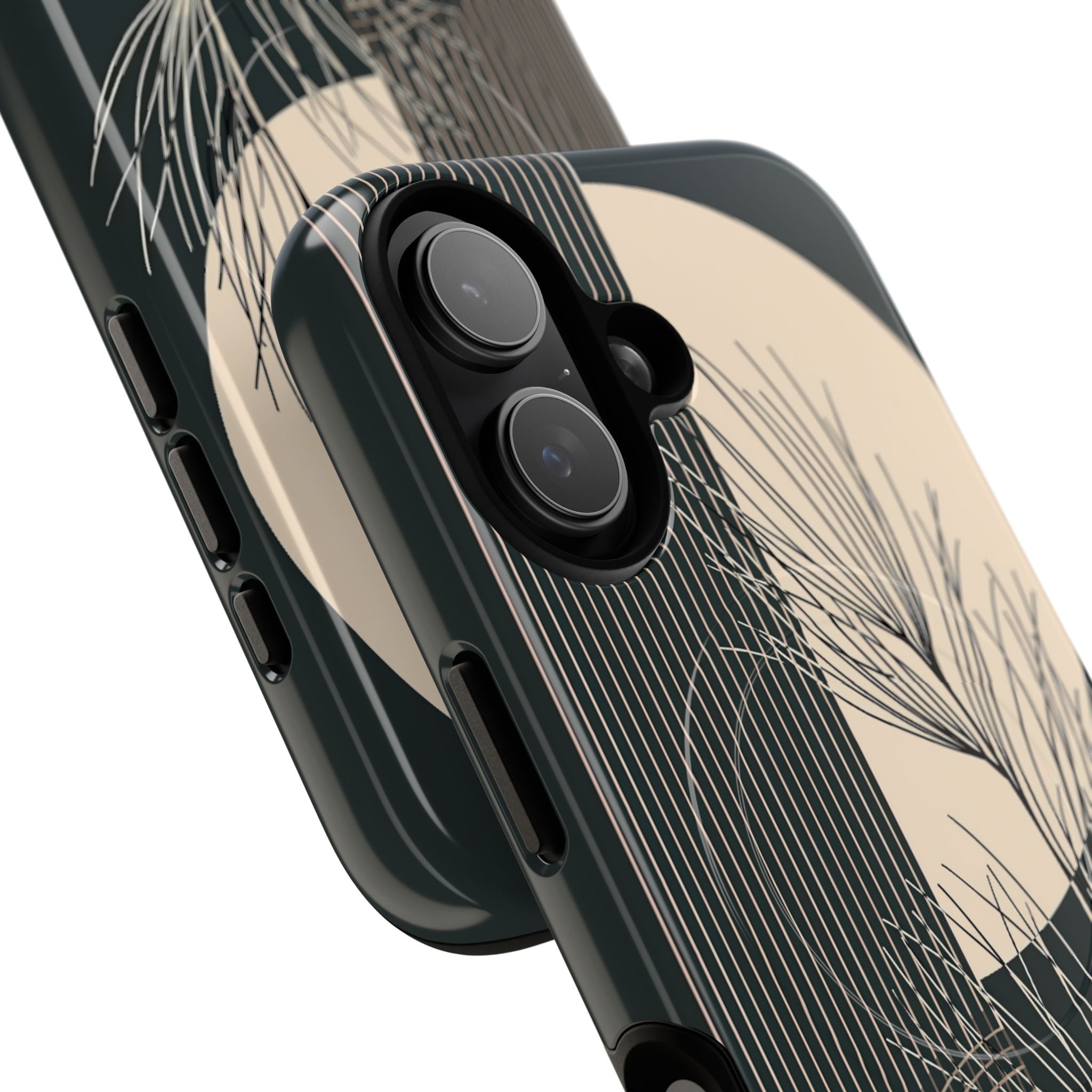 Black Tough 2.0 Magsafe Phone Case for iPhone - Obsidian Sand Willow