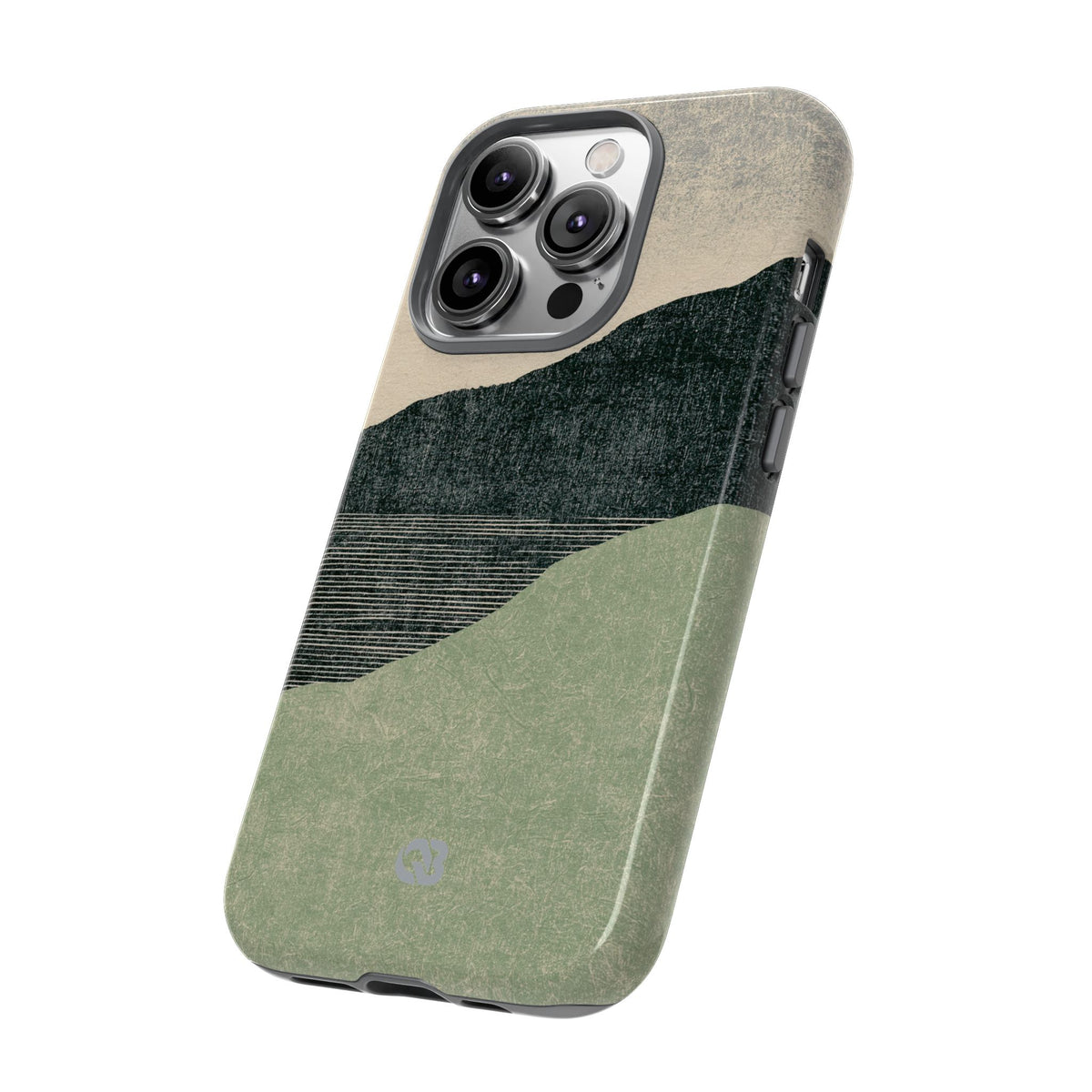 Green Tough Phone Case for iPhone - Moss Ridge Grain
