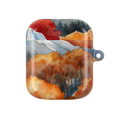 Snowcapped Ember Mountains - AirPods Case