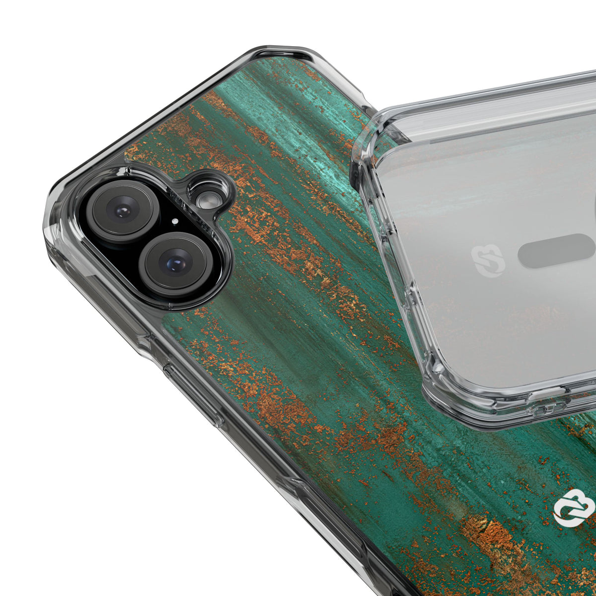 Oxidized Verdigris · Clear Impact Magnetic Phone Case for iPhone ·  Teal