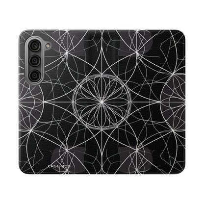 Witte Mandala Stralings - Samsung S23 Case - Portemonnee