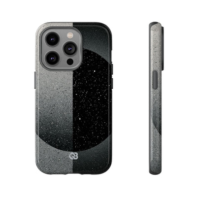 Black Tough Phone Case for iPhone - Lunar Static Orbit