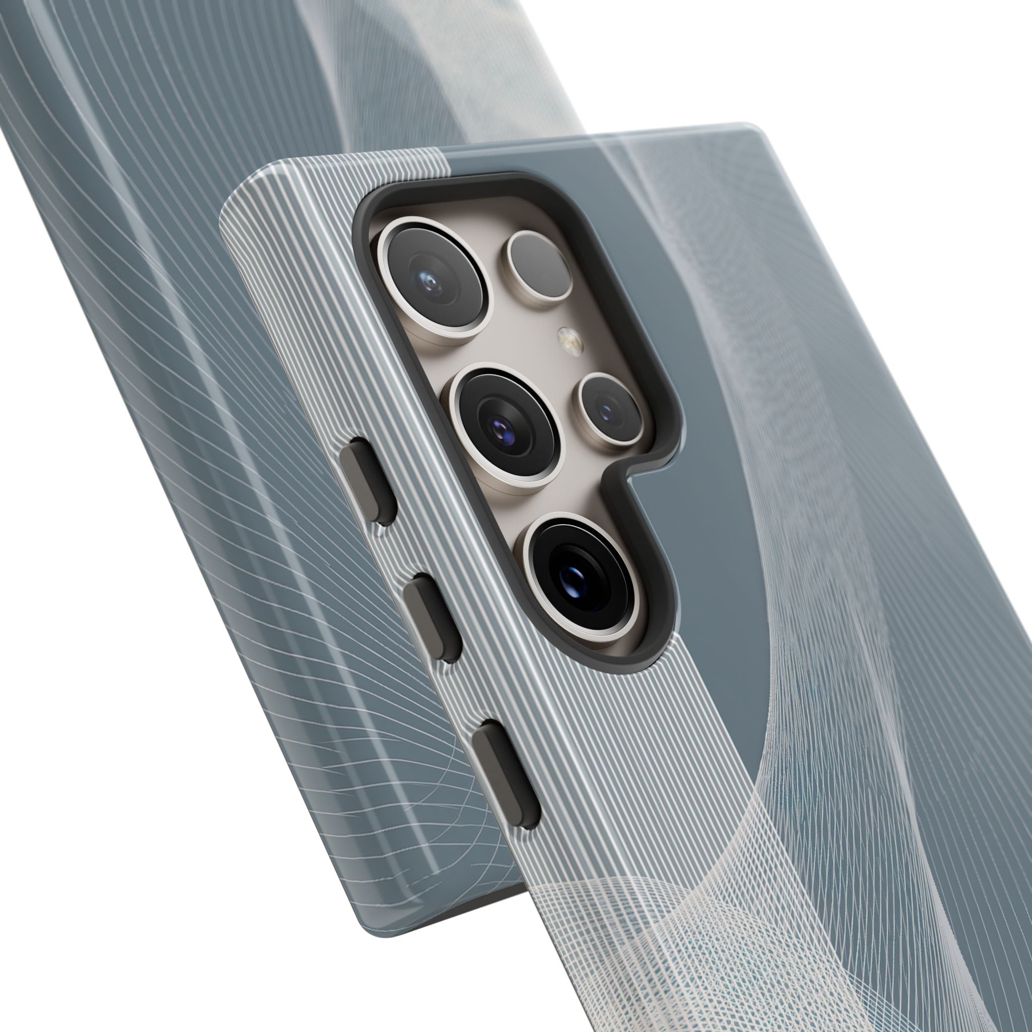 Grey Tough Phone Case for Samsung - Slate Mesh Horizon