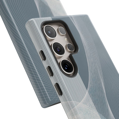 Grey Tough Phone Case for Samsung - Slate Mesh Horizon