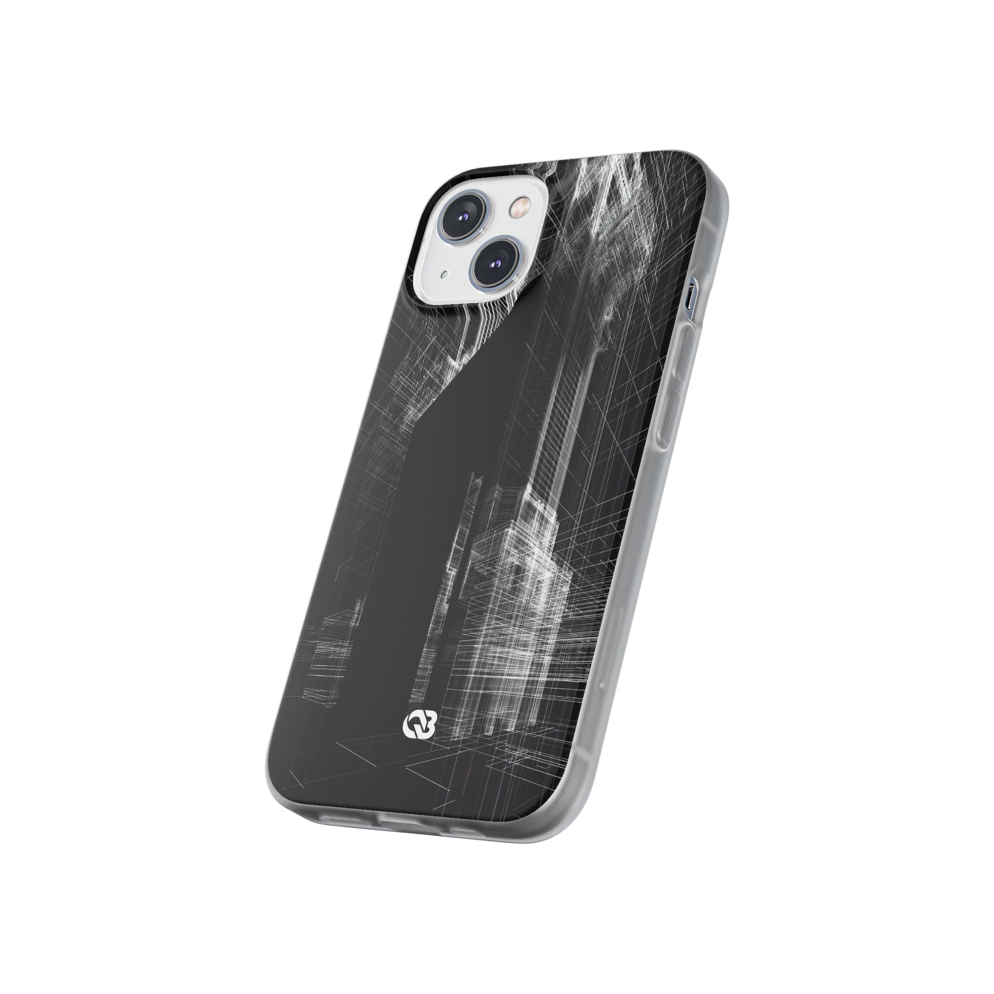 Black Lite Phone Case for iPhone - Ghost Urban Wireframe