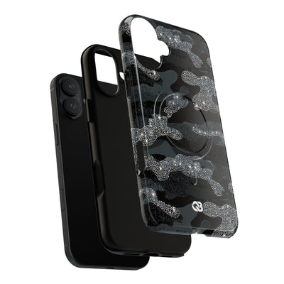 Glitter Shadow Camo · Tough 2.0 Magnetic Phone Case for iPhone · Black