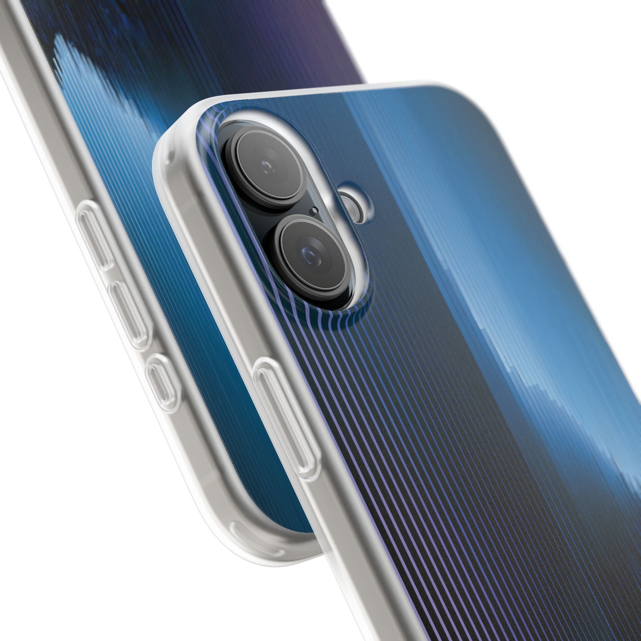 Blue Lite Phone Case for iPhone - Indigo Distortion Wave