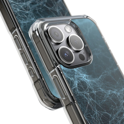 Teal Impact MagSafe Phone Case for iPhone - Arctic Neural Mesh