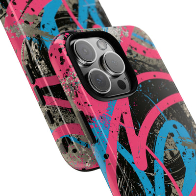 Cyber Splatter Flow · Tough Phone Case for iPhone · Pink