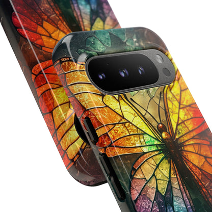 Stained Glass Butterfly Google Pixel 9 Pro Case - Tough