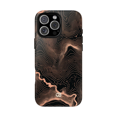Mesa Elevation Contour · Tough Phone Case for iPhone · Black
