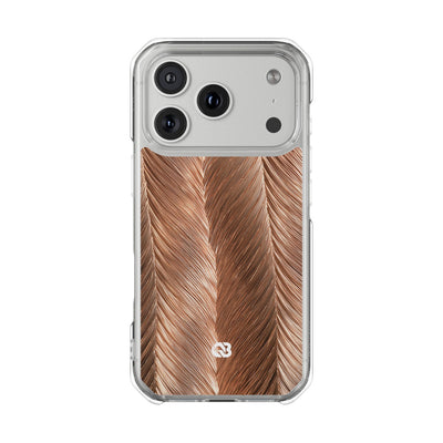 Rose Gold Weave · Clear Impact Magnetic Phone Case for iPhone · Brown