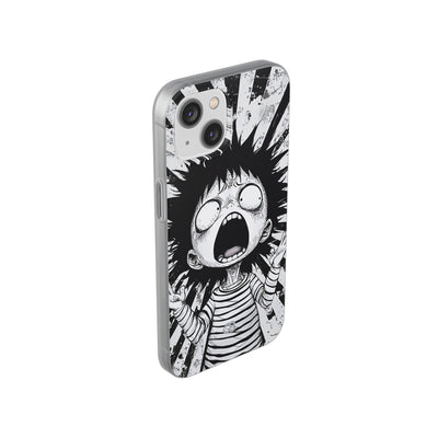 Chaotic Monochrome Scream · Soft Handyhülle für iPhone