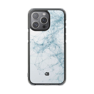 Blue Impact MagSafe Phone Case for iPhone - Glacial Neural Web