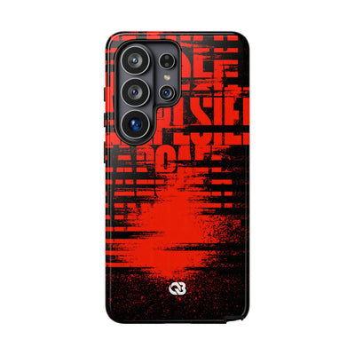 Crimson Redaction · Tough Phone Case for Samsung · Black