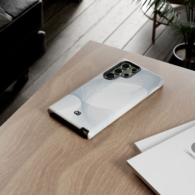 White Tough Phone Case for Samsung - Arctic Line Current