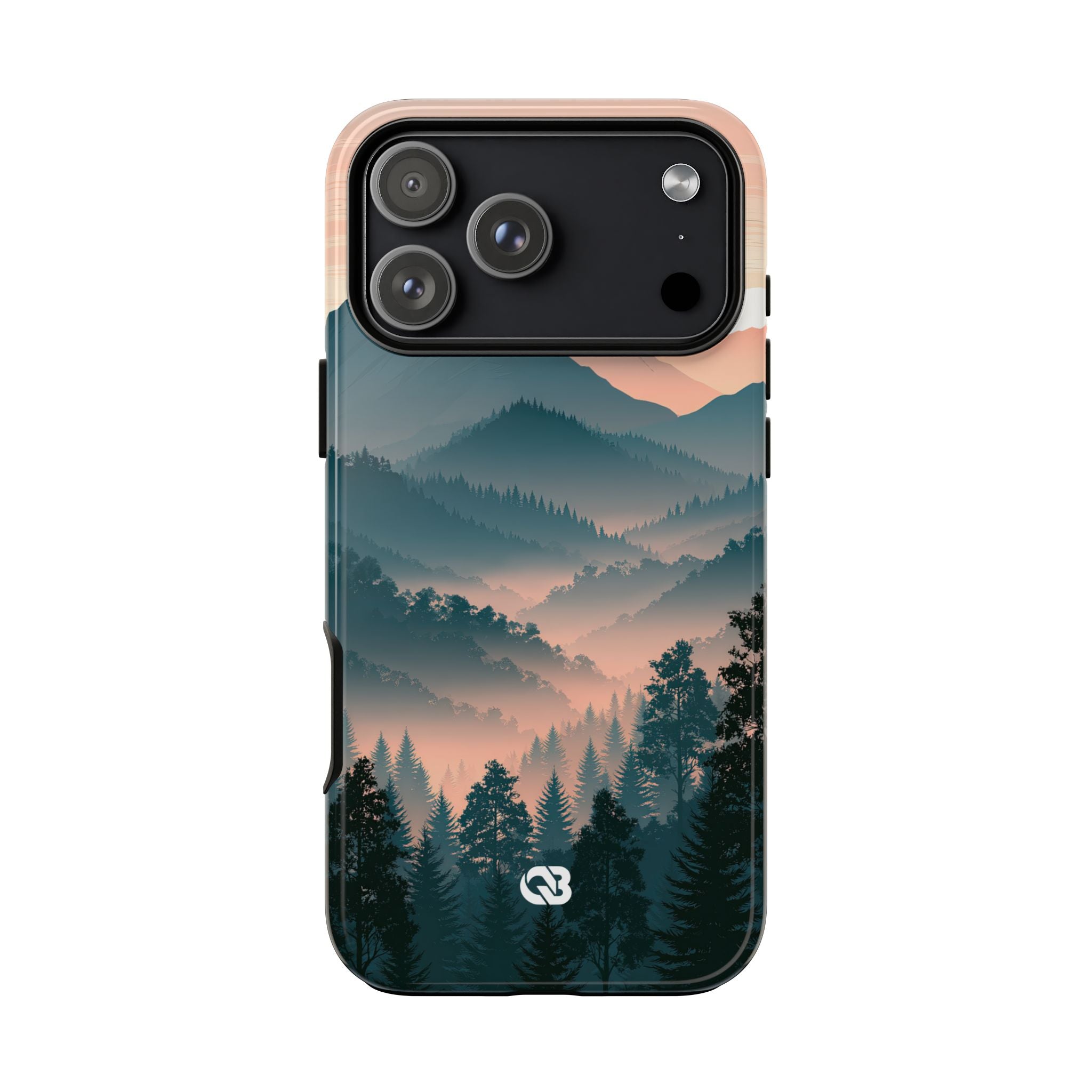 Teal Tough Phone Case for iPhone - Alpine Teal Horizon