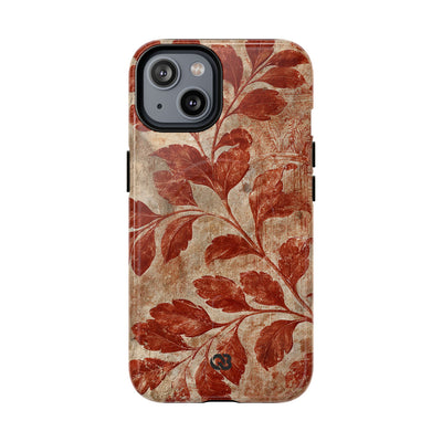 Terracotta Botanical Fresco · Tough 2.0 Magnetic Phone Case for iPhone · Red