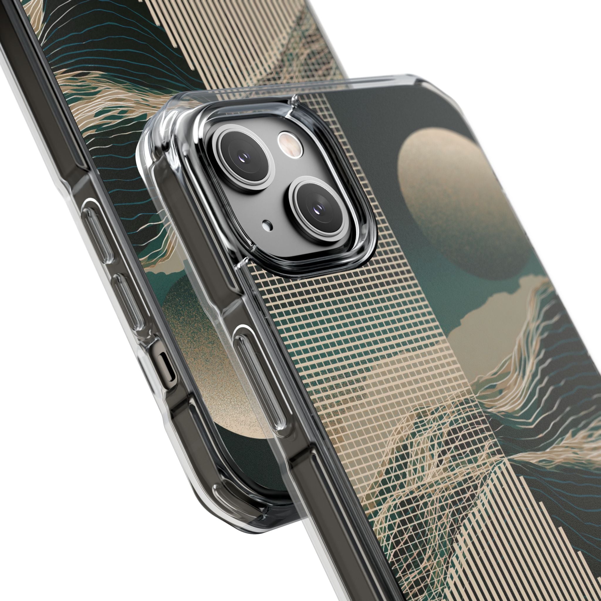 Green Impact MagSafe Phone Case for iPhone - Lunar Moss Topography