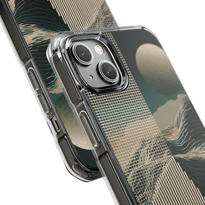 Green Impact MagSafe Phone Case for iPhone - Lunar Moss Topography