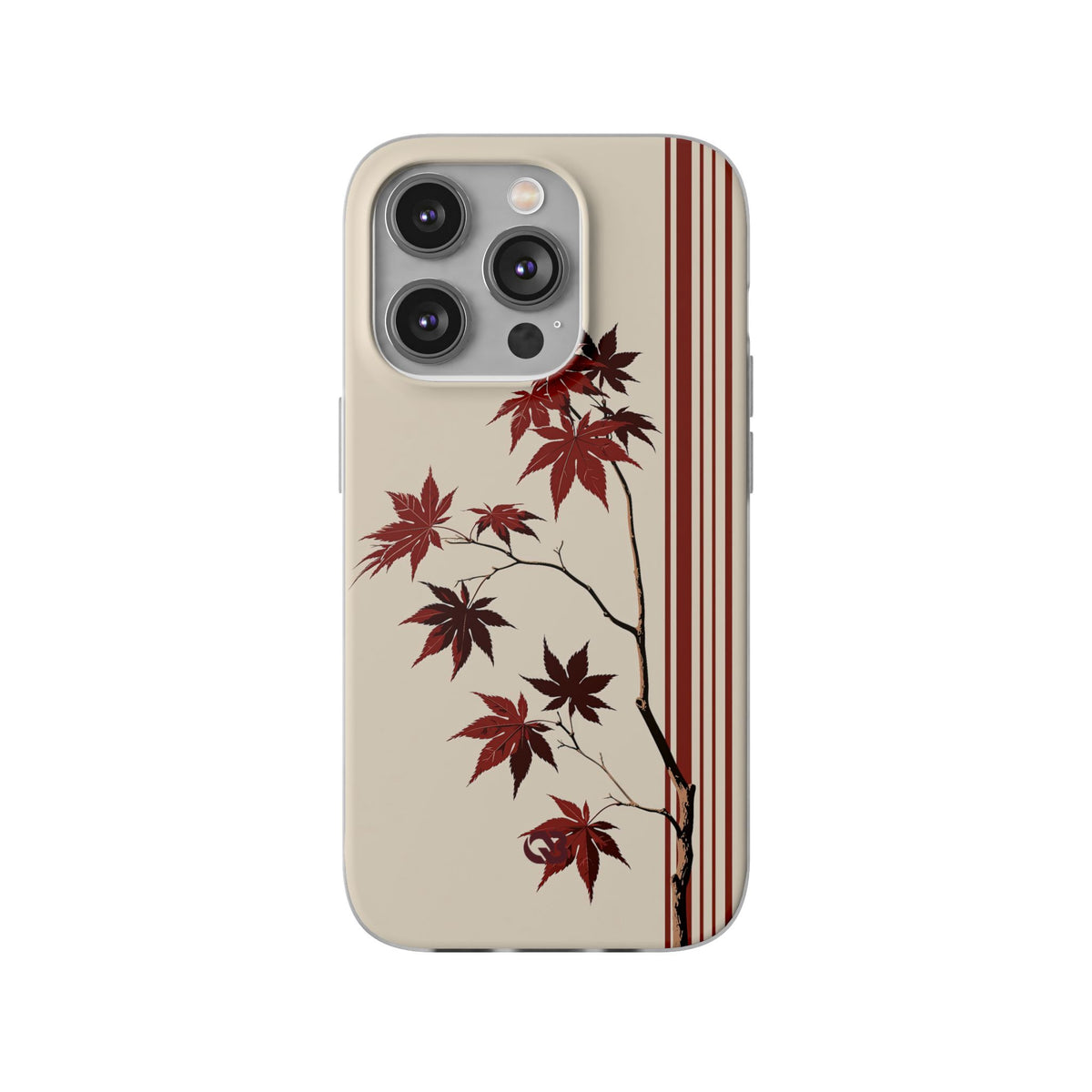 Crimson Maple Branch · Lite Phone Case for iPhone ·  Beige
