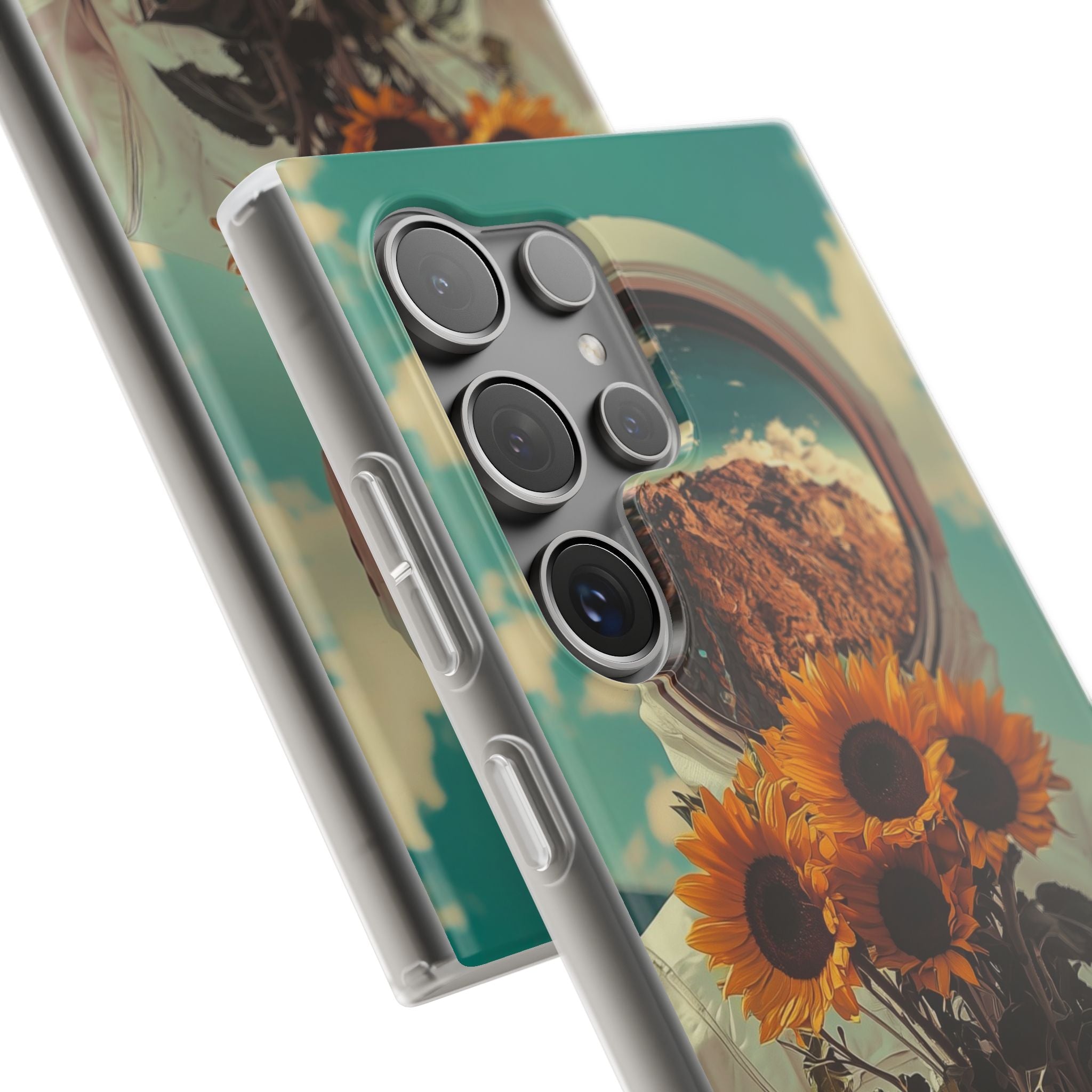 Sunflower Astronaut Samsung S24 Ultra Case - Soft