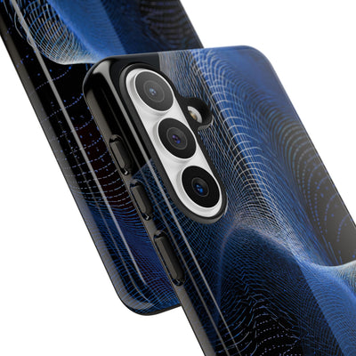 Blue Tough Phone Case for Samsung - Electric Cobalt Topo