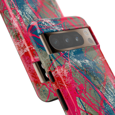 Neon Static Drip · Tough Phone Case for Pixel ·  Pink