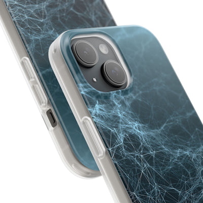 Teal Lite Phone Case for iPhone - Arctic Neural Mesh