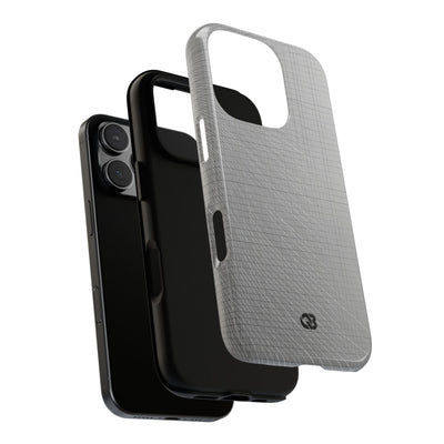 Grey Tough Phone Case for iPhone - Chrome Mesh Warp