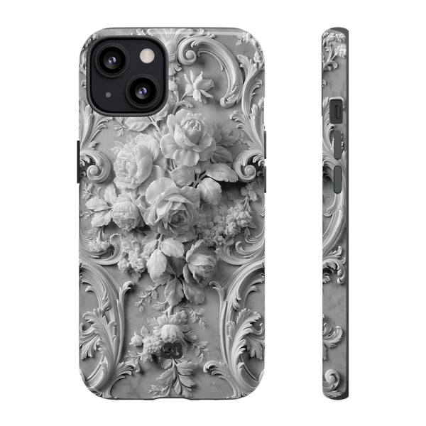 Rococo Marble Rose · Tough Phone Case for iPhone · White