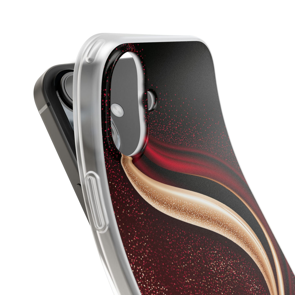 Gilded Crimson Flow · Lite Phone Case for iPhone ·  Red