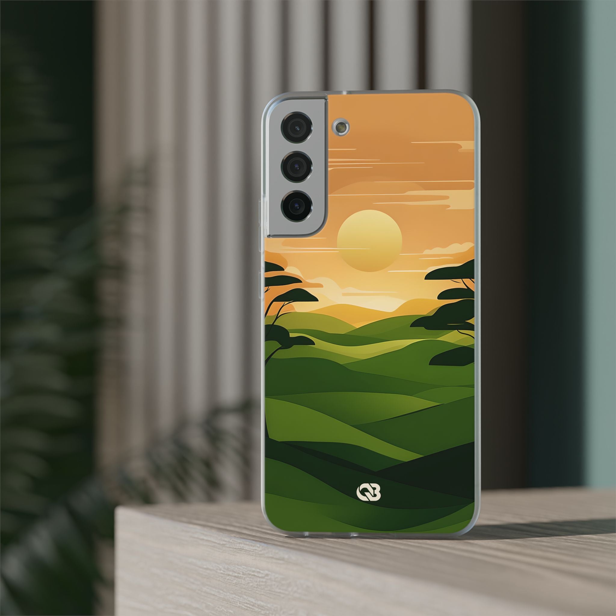 Verdant Horizon Sun · Soft Phone Case for Samsung