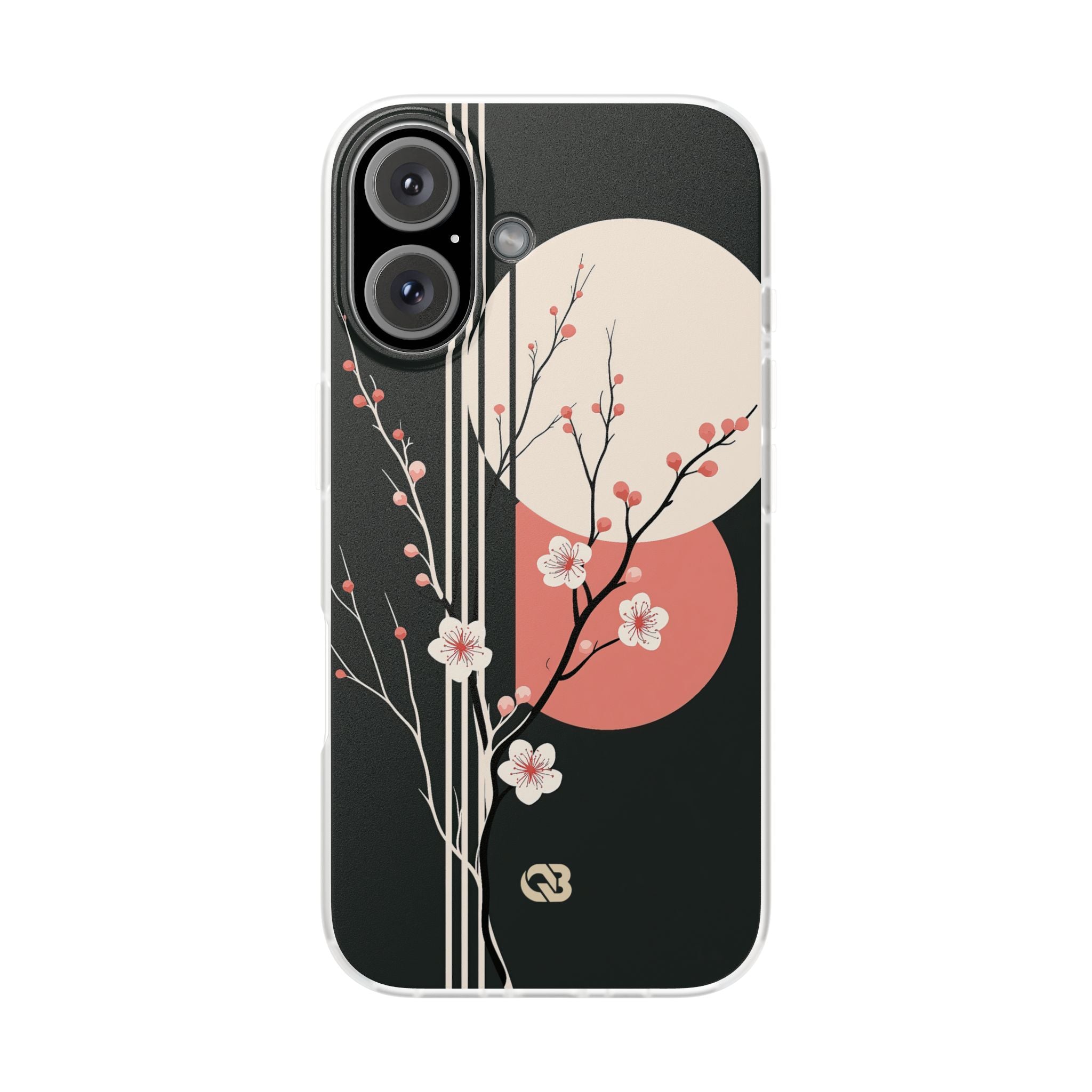 Black Lite Phone Case for iPhone - Kyoto Midnight Blossom