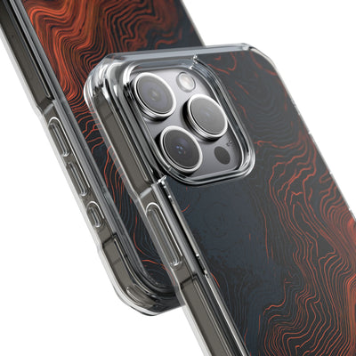 Black Impact MagSafe Phone Case for iPhone - Volcanic Basalt Map