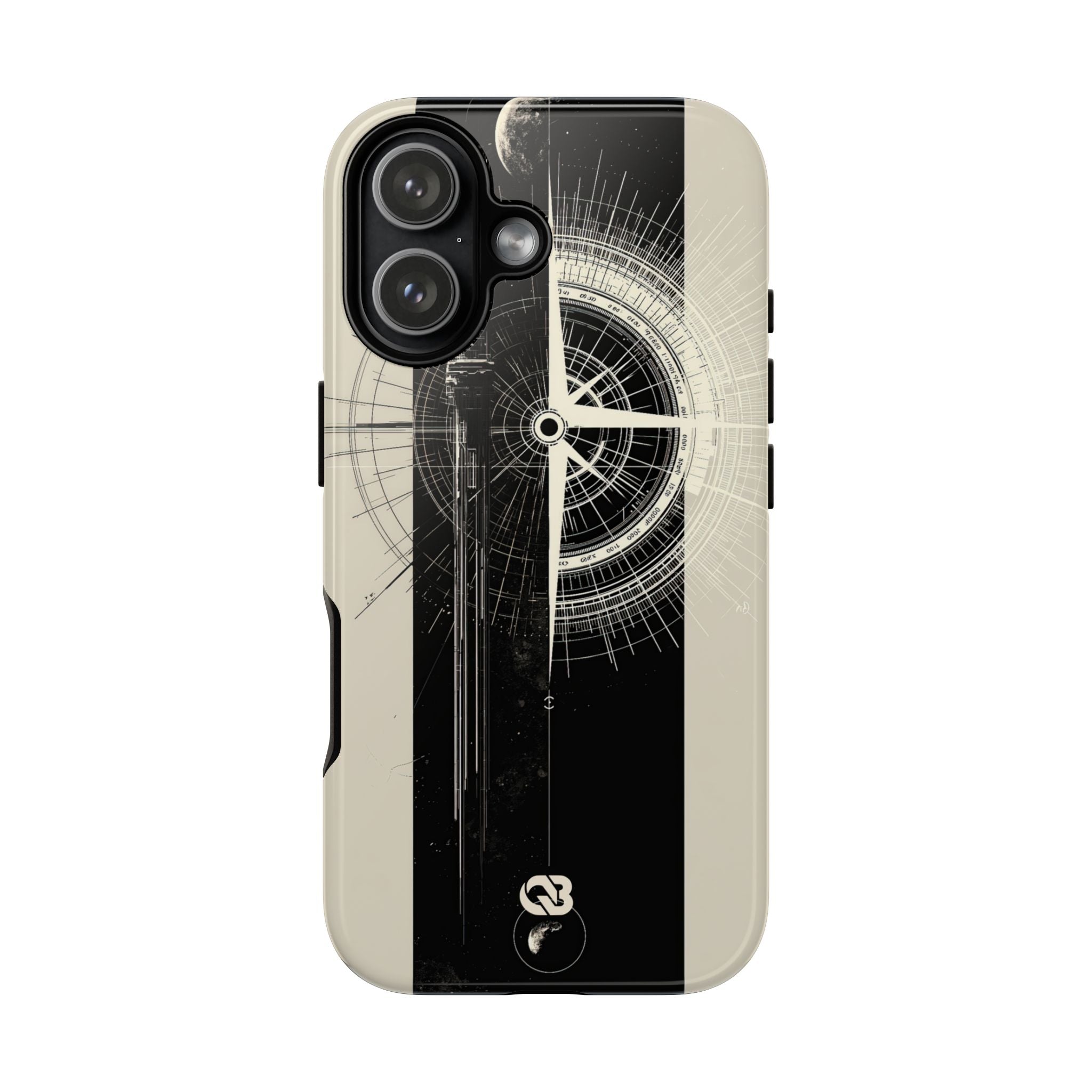 Beige Tough Phone Case for iPhone - Zenith Vector Spire