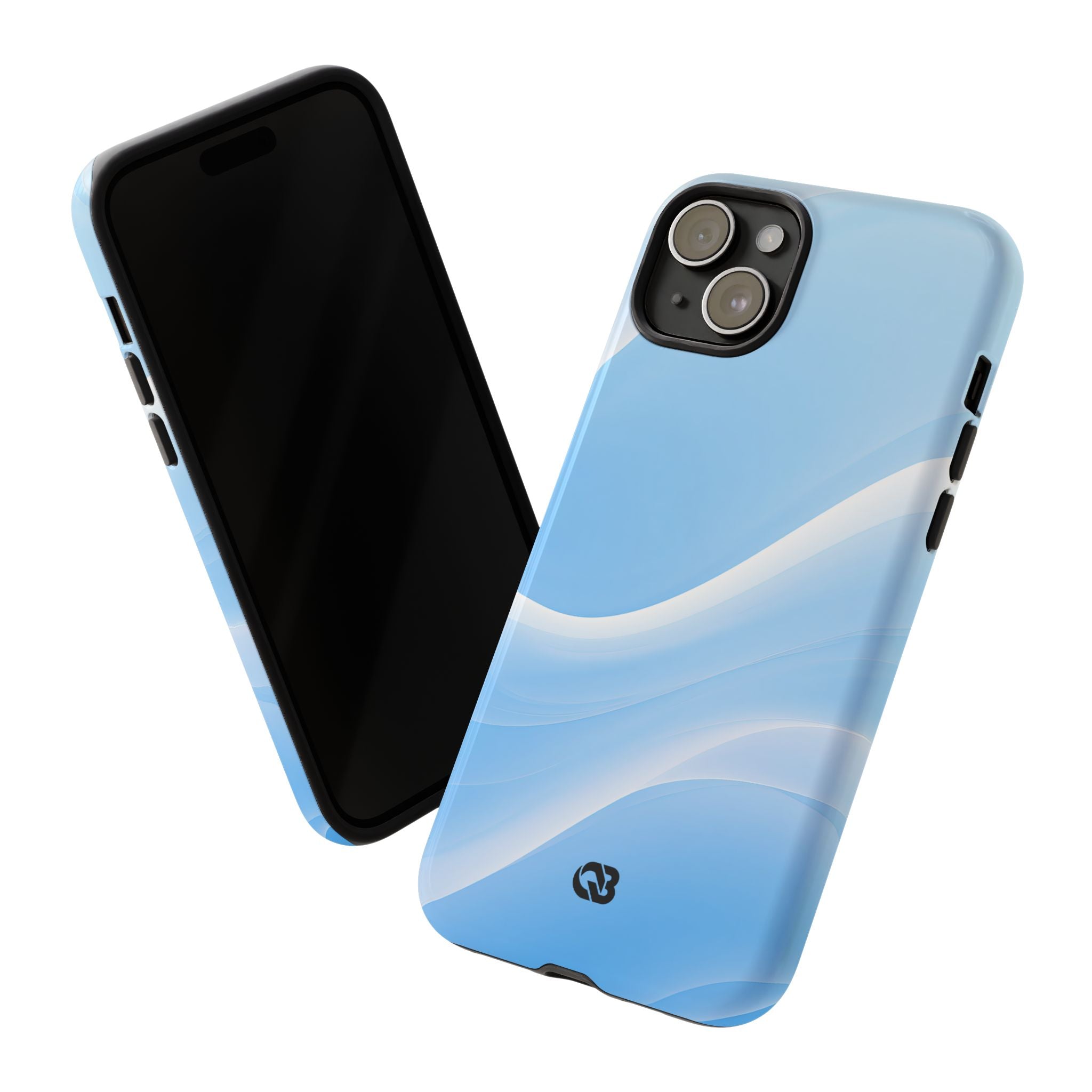 Blue Tough Phone Case for iPhone - Glacial Blue Silk