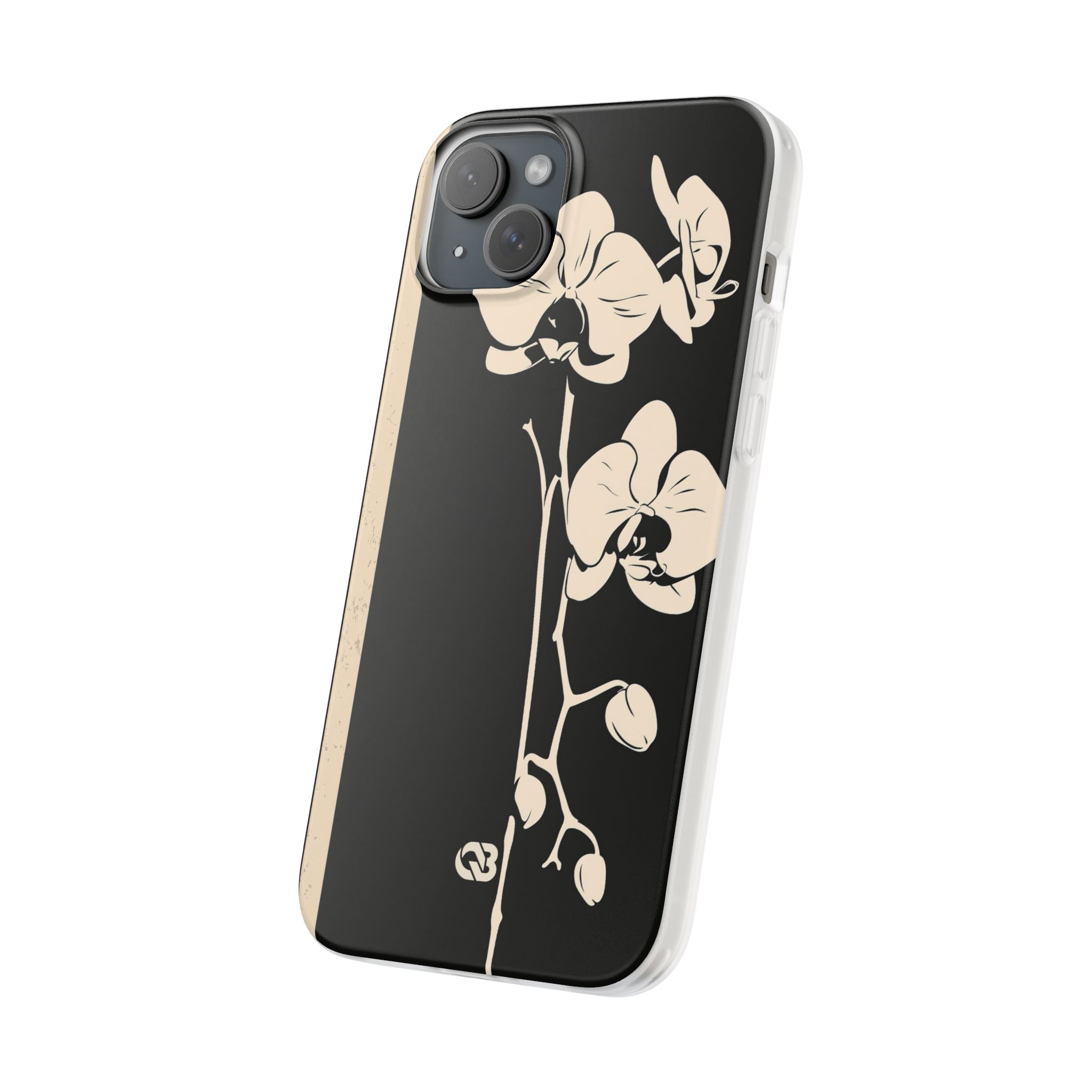 Black Lite Phone Case for iPhone - Obsidian Bone Orchid