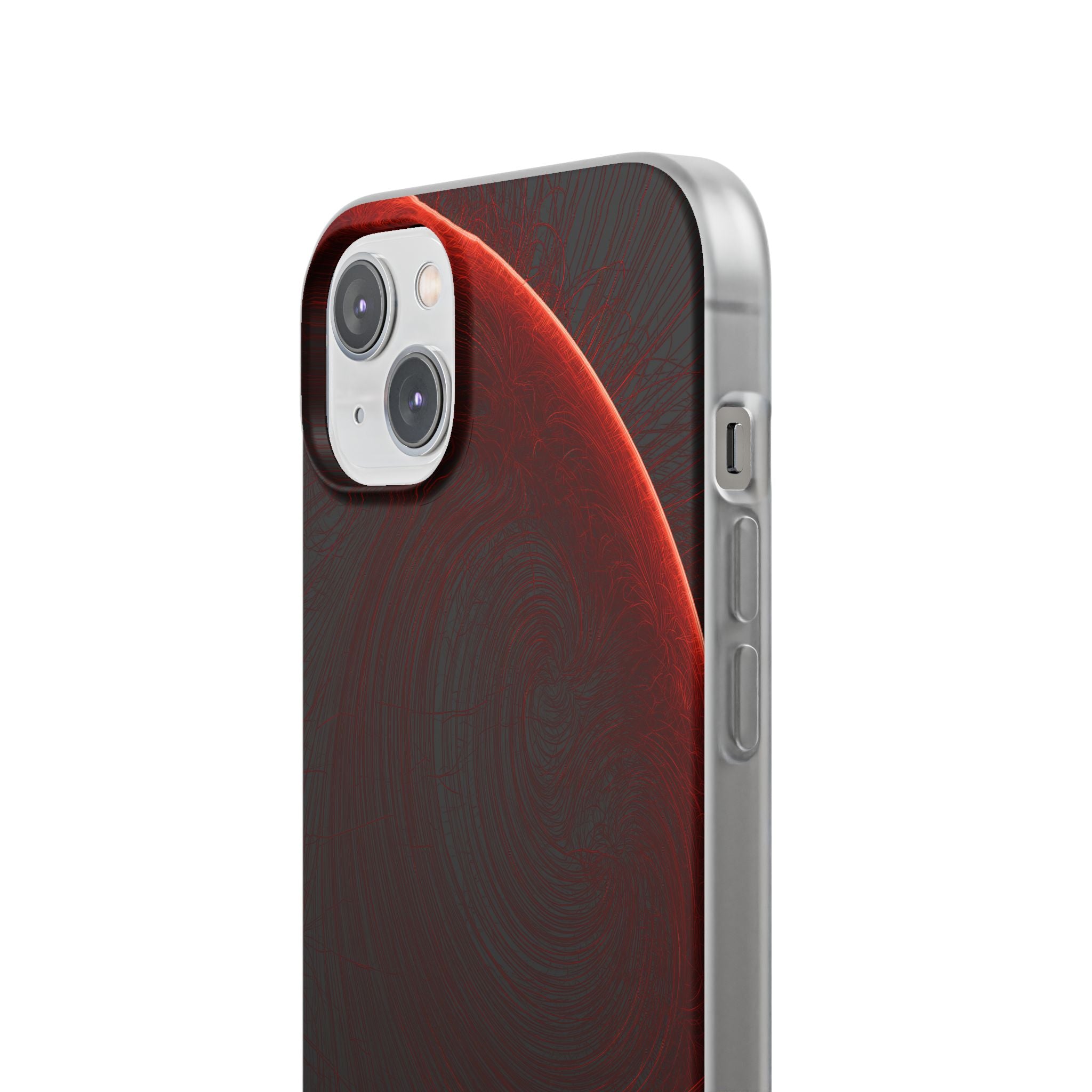 Red Lite Phone Case for iPhone - Crimson Flare Flux