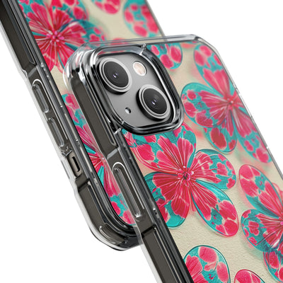 Lucite Jelly Bloom · Clear Impact Magnetic Phone Case for iPhone · Pink