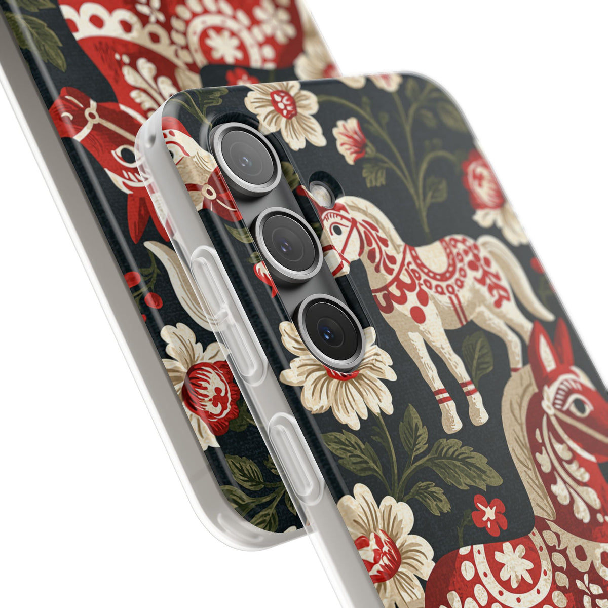 Nordic Dala Meadow · Lite Phone Case for Samsung · Red