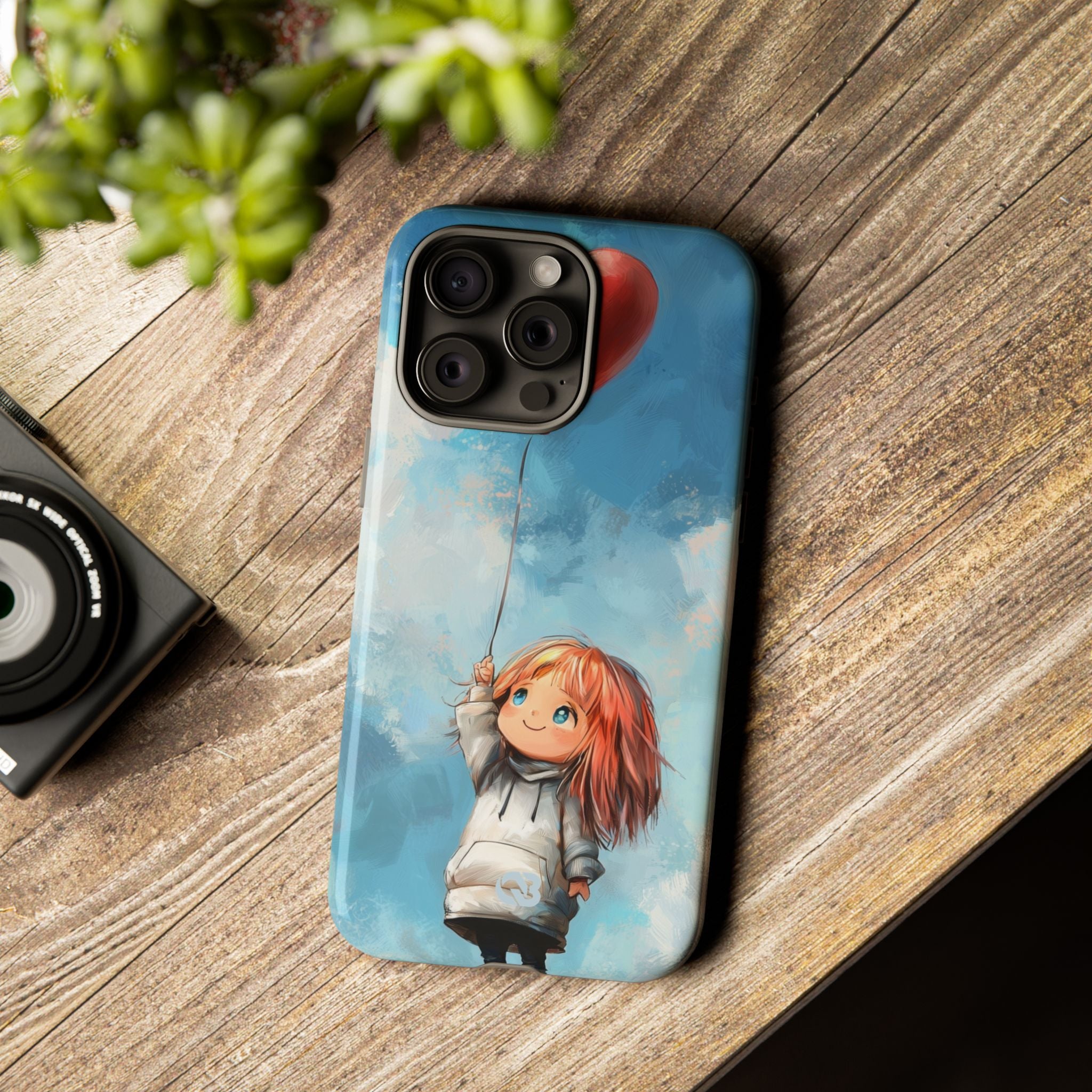 Crimson Heart Sky · Tough Phone Case for iPhone